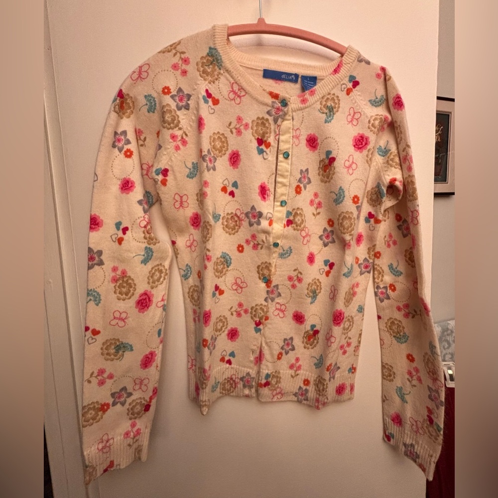 Delia’s Floral Sweater
